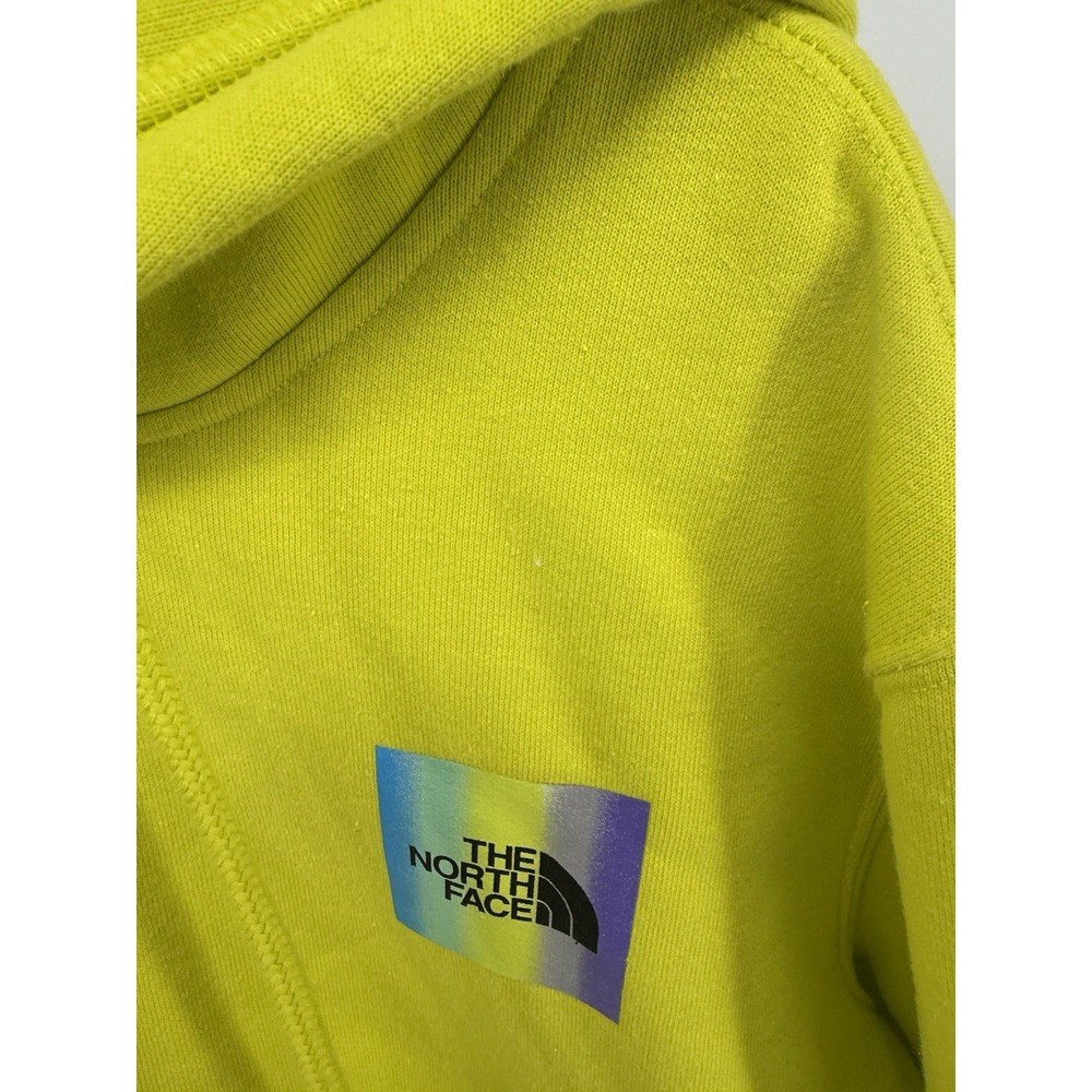 The North Face Distorted Half Dome Hoodie Sulphur Green Mens Large - Picture 10 of 16